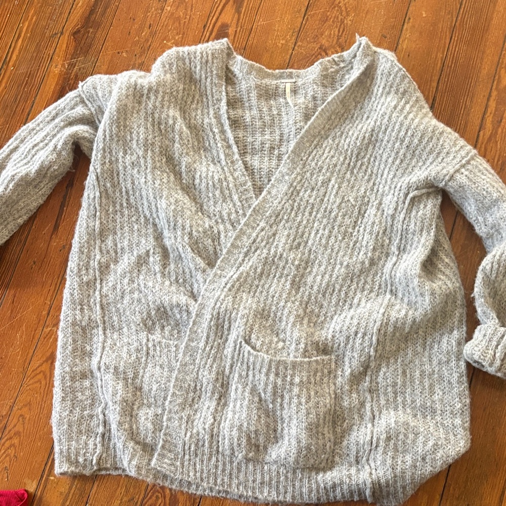 Free People Soft Gray Women's Cardigan